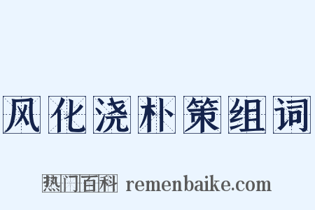 风化浇朴策组词是什么意思的图片